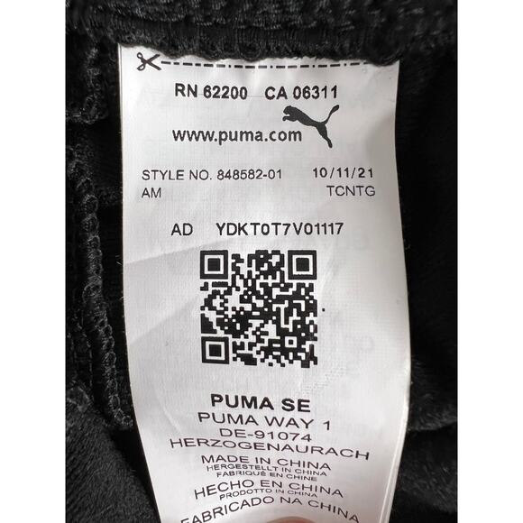 PUMA Men's Size Small Track Pants with White Side Taping Black - Picture 6 of 13